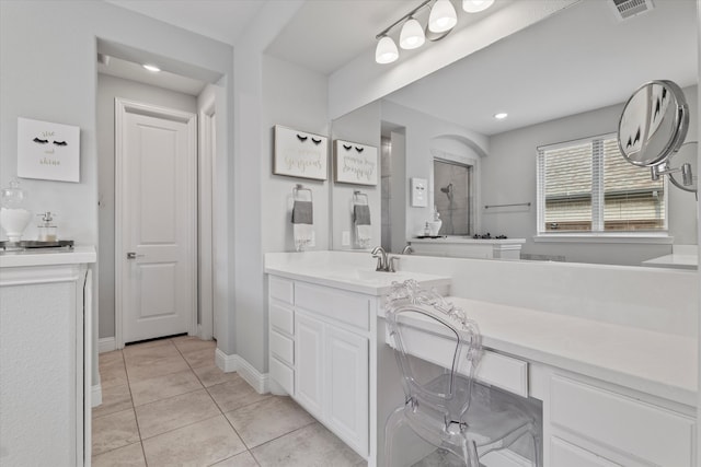 350 Lake Trail Ln, Prosper, TX 75078 - full bathroom with vanity, tile patterned flooring, and baseboards