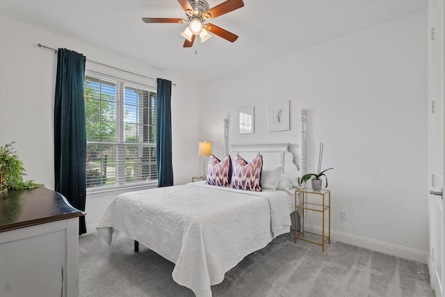 350 Lake Trail Ln, Prosper, TX 75078 - bedroom featuring light carpet, baseboards, and a ceiling fan