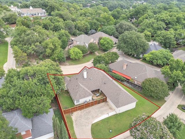 6321 Fershaw Pl, Fort Worth, TX 76116 - aerial perspective of suburban area featuring property boundaries highlighted