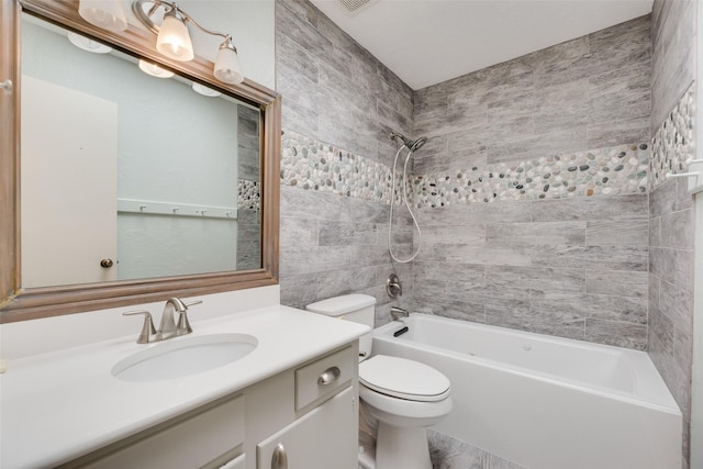 4 Waterview Pl, Richardson, TX 75080 - full bathroom featuring toilet, vanity, and tub / shower combination