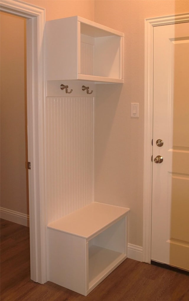 701 Raylan St, Springtown, TX 76082 - mudroom featuring wood finished floors and baseboards