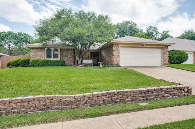 1001 Woodhaven Ct, Euless, TX 76039 - view of front of home featuring a garage, concrete driveway, and brick siding