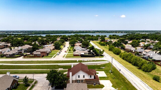 7603 Cousteau Dr, Rowlett, TX 75088 - aerial perspective of suburban area featuring a nearby body of water