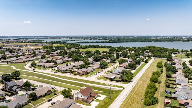 7603 Cousteau Dr, Rowlett, TX 75088 - aerial perspective of suburban area with a nearby body of water
