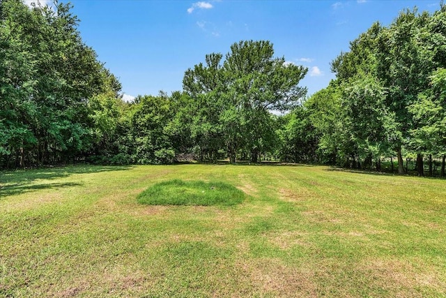 5212 Cross Timber Rd W, Cleburne, TX 76031 - view of grassy yard with a wooded view