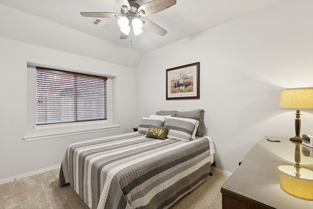 107 Barkley Dr, Hickory Creek, TX 75065 - bedroom with carpet floors, baseboards, a ceiling fan, and lofted ceiling