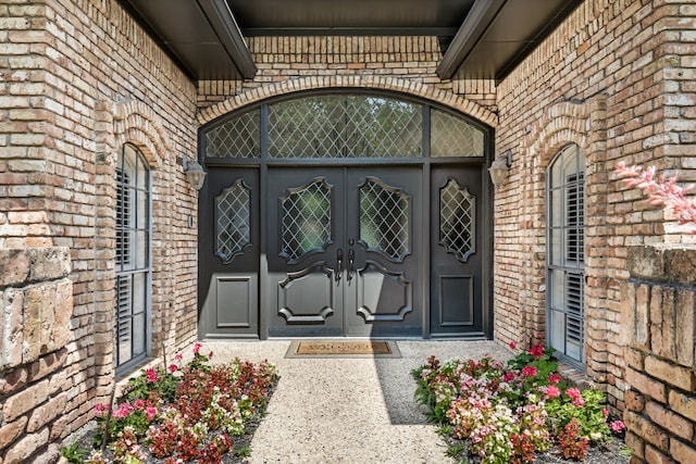 2020 Winding Hollow Ln, Plano, TX 75093 - doorway to property featuring french doors and brick siding