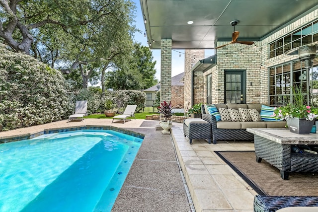 2020 Winding Hollow Ln, Plano, TX 75093 - view of pool with an outdoor hangout area and a patio