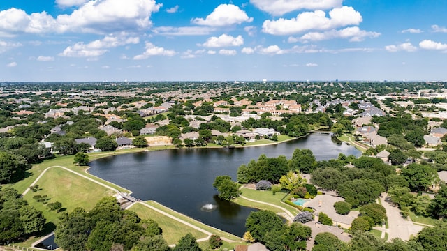 2020 Winding Hollow Ln, Plano, TX 75093 - aerial perspective of suburban area with a large body of water