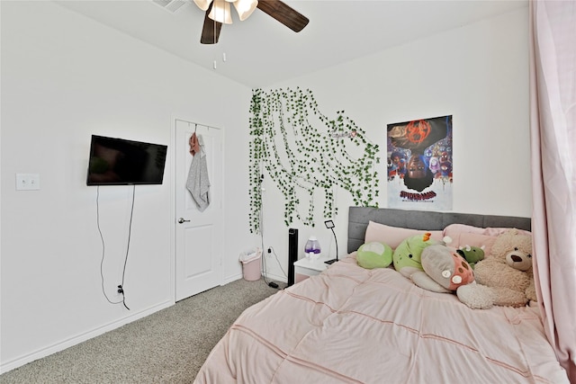 10407 Twisting Springs Dr, Aubrey, TX 76227 - carpeted bedroom with ceiling fan