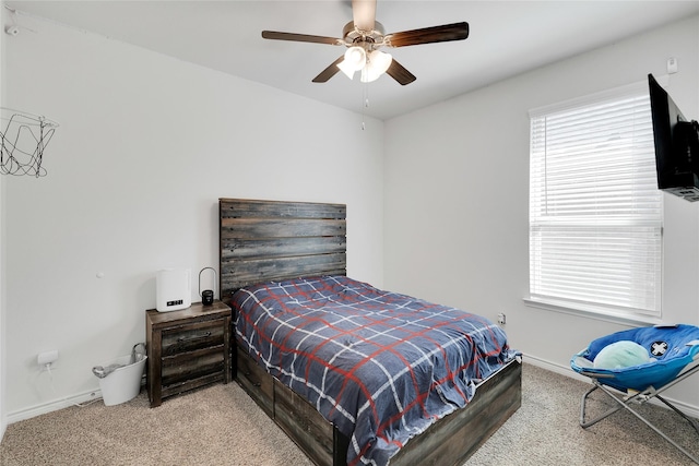 10407 Twisting Springs Dr, Aubrey, TX 76227 - bedroom featuring light carpet, baseboards, and a ceiling fan