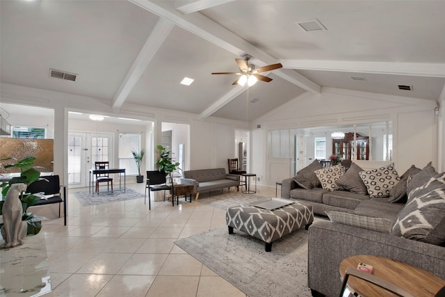 9718 Burney Dr, Dallas, TX 75243 - living area with light tile patterned floors and a ceiling fan