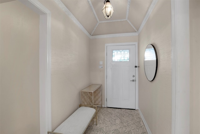9718 Burney Dr, Dallas, TX 75243 - entryway with lofted ceiling and baseboards