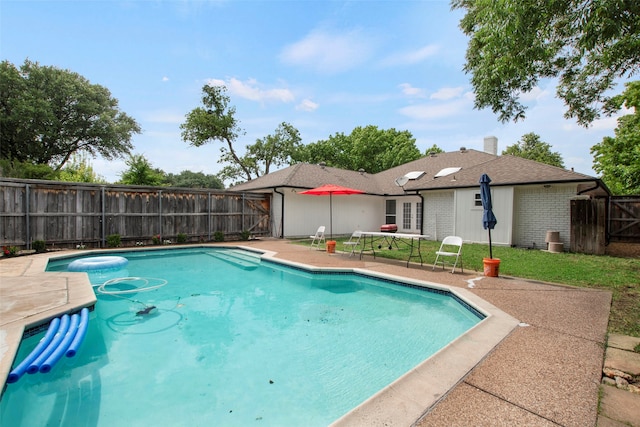 9718 Burney Dr, Dallas, TX 75243 - view of pool featuring a fenced backyard and a patio area
