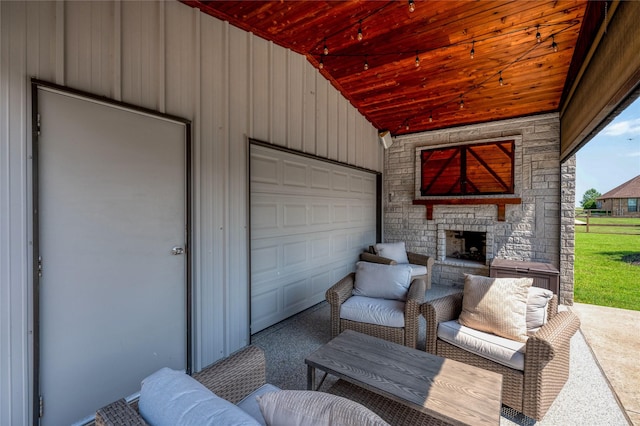 2113 Twin Creeks Cir, Pilot Point, TX 76258 - view of patio with a garage