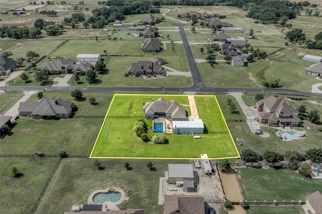 2113 Twin Creeks Cir, Pilot Point, TX 76258 - view of property location featuring a pool and property parcel outlined