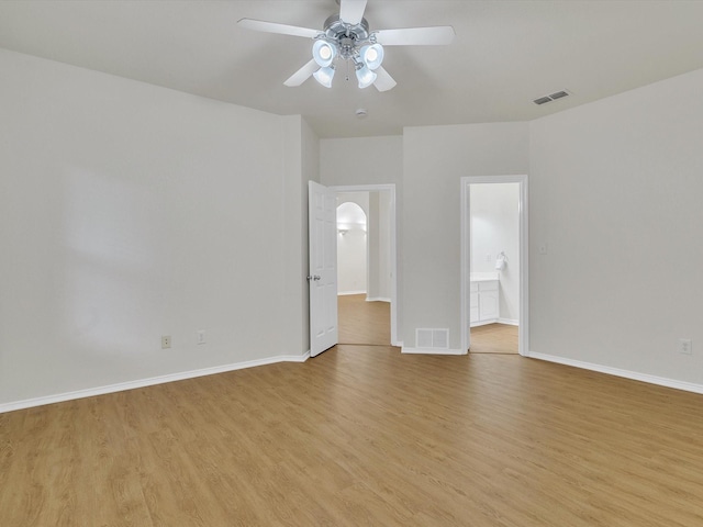 1536 Valley Creek Rd, Denton, TX 76205 - empty room featuring light wood-type flooring and ceiling fan