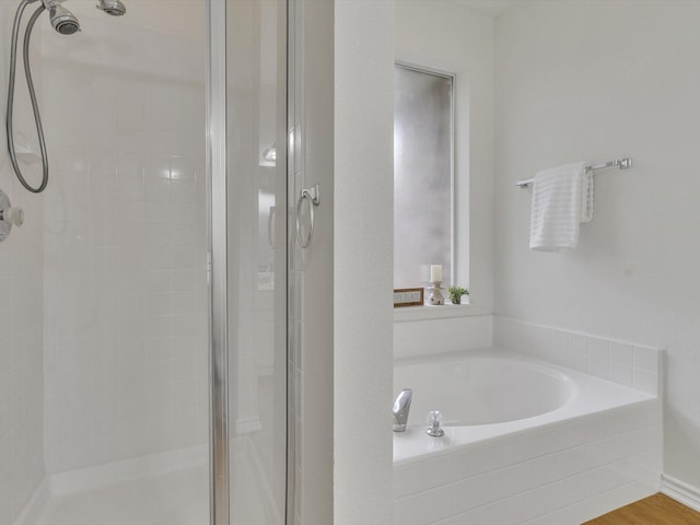 1536 Valley Creek Rd, Denton, TX 76205 - full bathroom featuring a stall shower and a garden tub