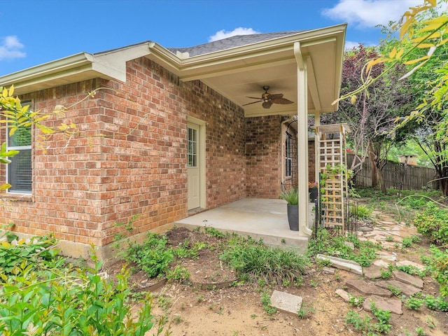 1536 Valley Creek Rd, Denton, TX 76205 - view of patio / terrace featuring ceiling fan