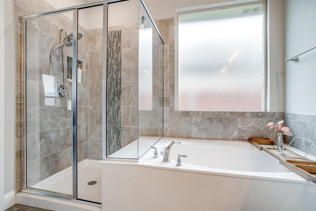 240 Gill Point Ln, Aledo, TX 76008 - bathroom featuring a bath and a shower stall