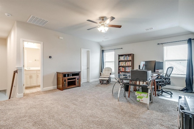 240 Gill Point Ln, Aledo, TX 76008 - carpeted office space with ceiling fan and baseboards