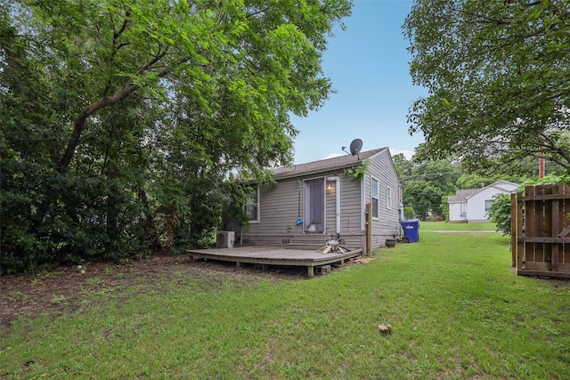604 N Benge St, Mckinney, TX 75069 - view of green lawn featuring a deck
