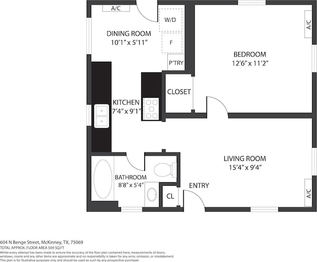 604 N Benge St, Mckinney, TX 75069 - room layout