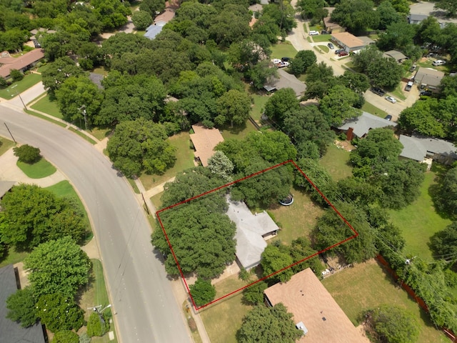 224 Brown Trl, Hurst, TX 76053 - aerial view of residential area with property parcel outlined