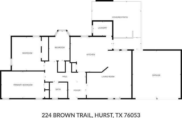 224 Brown Trl, Hurst, TX 76053 - floor plan / room layout