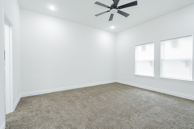 4507 Metropolitan Ave, Dallas, TX 75210 - carpeted spare room with ceiling fan, recessed lighting, and baseboards