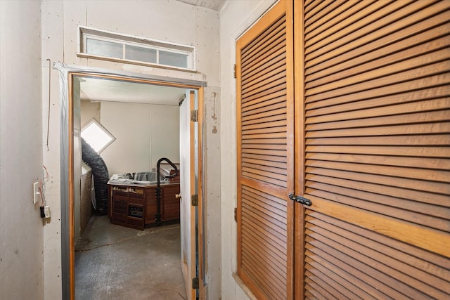 7200 Brooks Ave, Richland Hills, TX 76118 - hall featuring unfinished concrete flooring