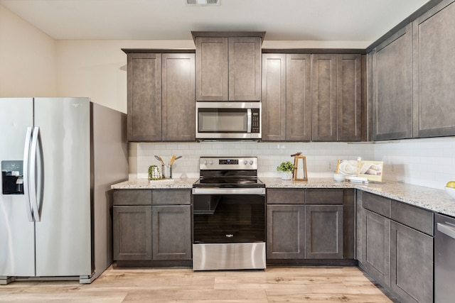 203 Lake Rdg, Princeton, TX 75407 - kitchen featuring appliances with stainless steel finishes and dark brown cabinets