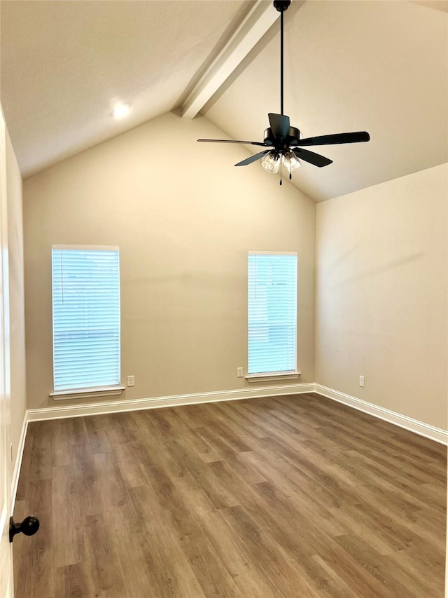 358 Frederick Dr, Robinson, TX 76706 - empty room with wood finished floors, a ceiling fan, and baseboards