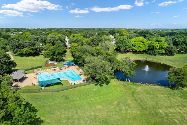6737 Lake Shore Dr, Garland, TX 75044 - bird's eye view of a nearby body of water and a pool