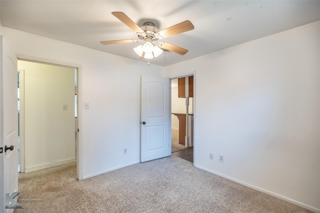 25 Spears Cir, Abilene, TX 79601 - unfurnished bedroom featuring carpet, baseboards, and ceiling fan