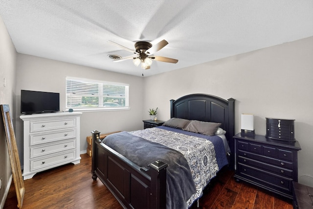 5405 Westhaven Dr, Fort Worth, TX 76132 - bedroom featuring dark wood-type flooring and ceiling fan