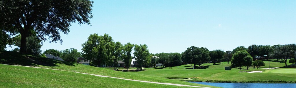 2505 Links Dr, Plano, TX 75093 - view of community with golf course view, a lawn, and a water view