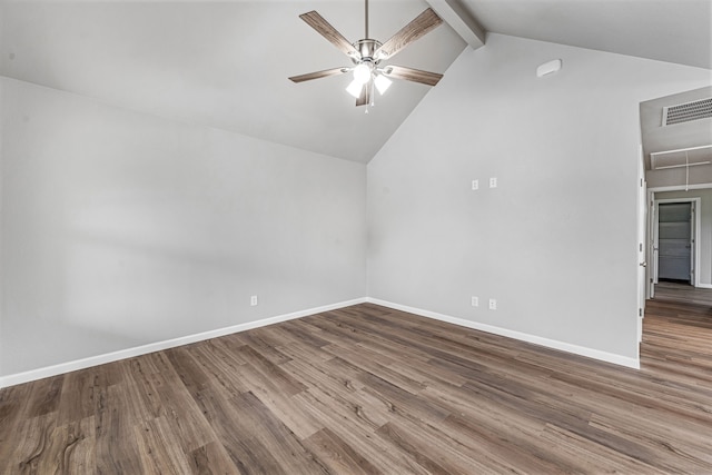 915 Comanche Cove Dr, Granbury, TX 76048 - unfurnished room with ceiling fan, wood finished floors, baseboards, and attic access