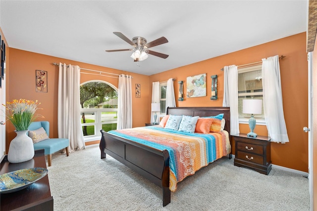 2514 Good Shepherd Dr, Brownwood, TX 76801 - carpeted bedroom featuring baseboards and a ceiling fan