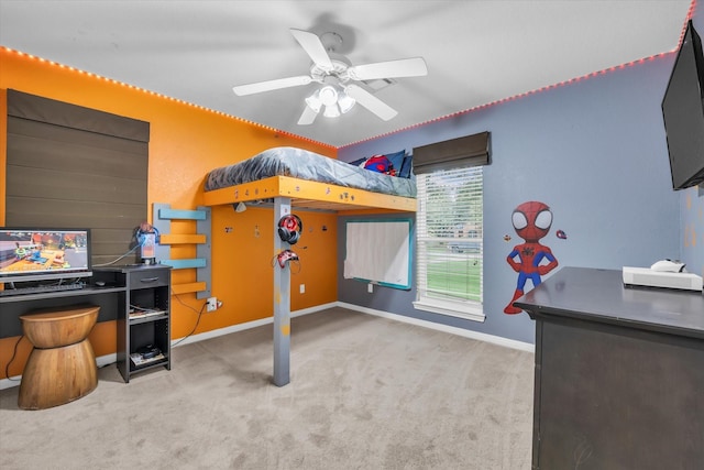 403 Gibraltar Ln, Lorena, TX 76655 - carpeted bedroom with baseboards and ceiling fan