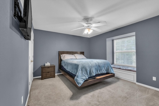 403 Gibraltar Ln, Lorena, TX 76655 - bedroom with carpet floors, baseboards, and a ceiling fan