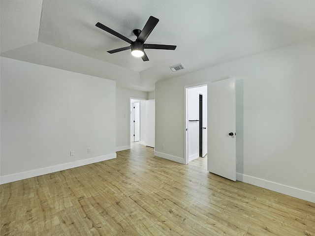 351 Oak Creek Dr, New Hope, TX 75071 - spare room featuring ceiling fan, light wood finished floors, and baseboards