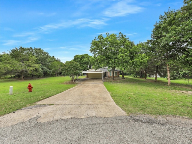351 Oak Creek Dr, New Hope, TX 75071 - view of front of house with concrete driveway and a front lawn