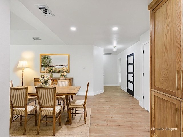 351 Oak Creek Dr, New Hope, TX 75071 - dining space featuring light wood finished floors, recessed lighting, and baseboards