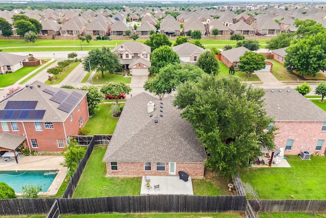 515 Angela Ln, Euless, TX 76039 - aerial perspective of suburban area featuring a pool