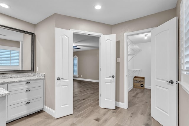 1904 Alston St, Arlington, TX 76013 - corridor featuring light wood-type flooring, baseboards, and recessed lighting
