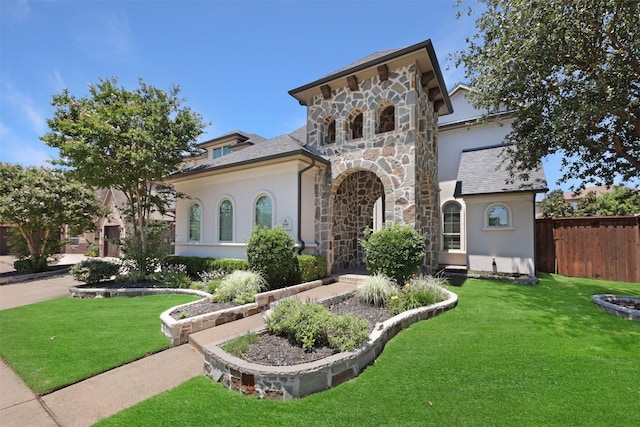 3690 Guinn Gate Dr, Frisco, TX 75034 - view of front of property featuring stone siding and stucco siding