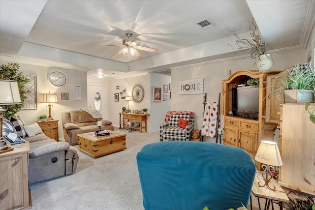 2215 Albert Broadfoot St, Bonham, TX 75418 - carpeted living room with a ceiling fan