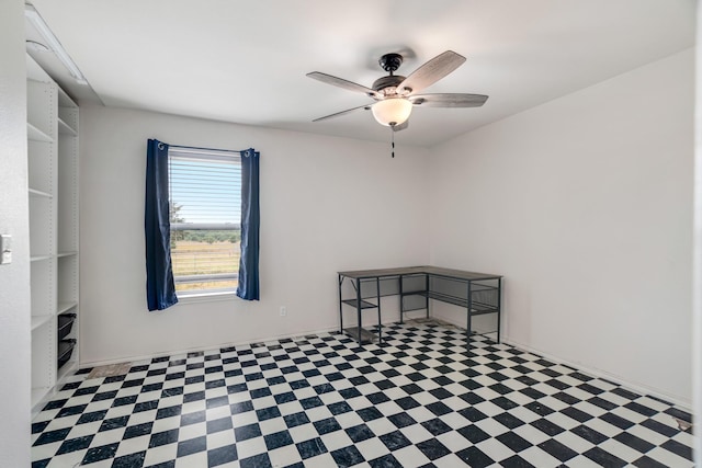 7487 Farm Rd Unit 905, Paris, TX 75462 - empty room with a ceiling fan and tile patterned floors