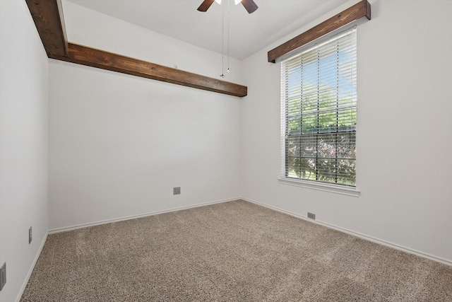 6509 Parkridge Dr, Sachse, TX 75048 - carpeted empty room with a ceiling fan and baseboards